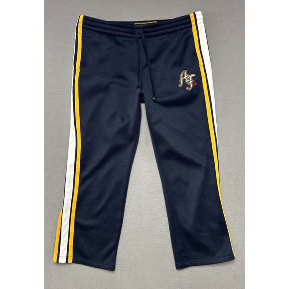 Abercrombie & Fitch Other - VTG Abercrombie & Fitch Sweat Pants Mens Sz L (40x29) Blue Track Zip Striped Y2K
